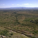 View northeast from Mexican Hat hill